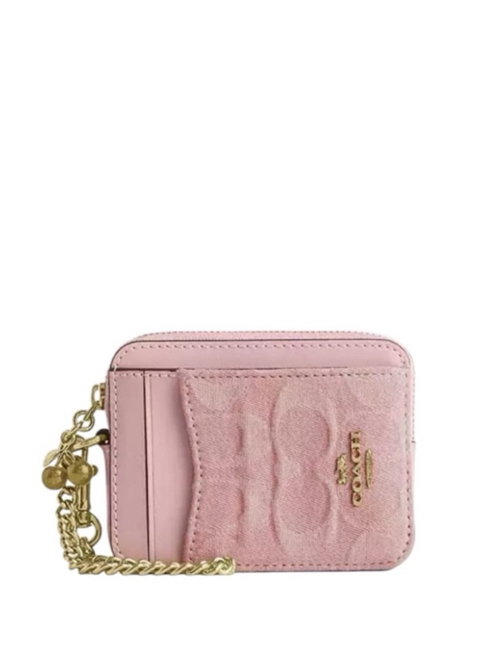 NWT Coach! Zip Card Case
In Signature Denim With Charm🌸
